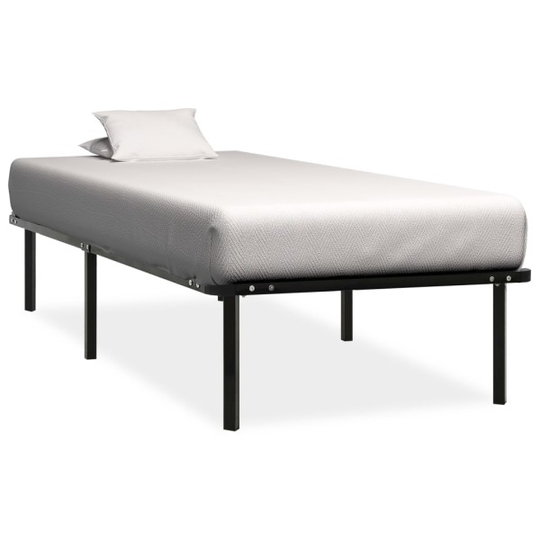 Estructura de cama sin colchón metal negro 90x200 cm