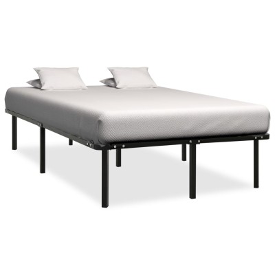 Estructura de cama sin colchón metal negro 140x200 cm