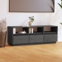 Mueble de TV de madera maciza de pino gris 140x37x50 cm