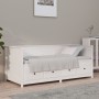 Sofá cama madera maciza de pino blanco 75x190 cm