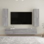 Muebles para TV de pared 2 uds gris Sonoma 30,5x30x110 cm