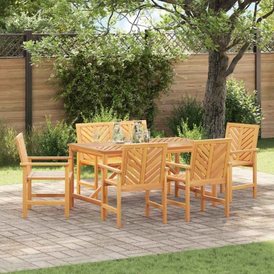 Conjunto de Comedor de Jardín 6 pcs Marrón 150 x 90 x 74 cm