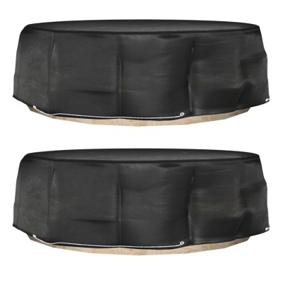 Fundas para muebles de jardín 2 uds 10 ojales redonda Ø236x67cm