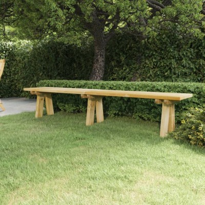 Banco de jardín madera maciza de pino impregnada 220 cm