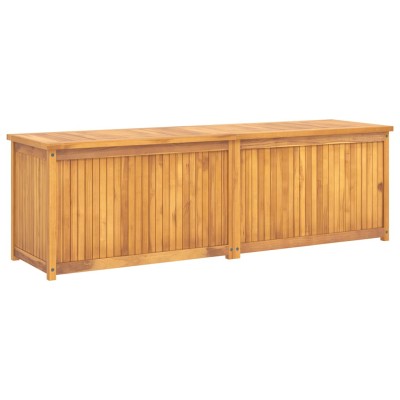 Baúl de jardín madera maciza de teca 175x50x55 cm