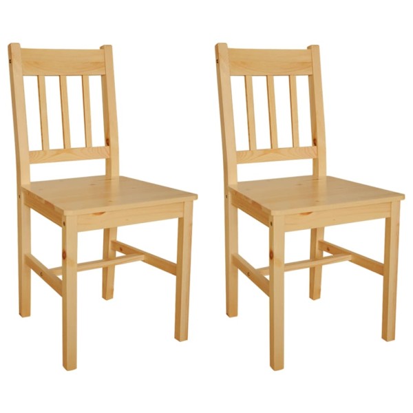Sillas de comedor 2 unidades madera de pino