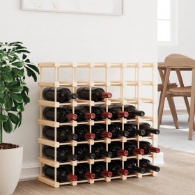 Botellero para 42 botellas madera maciza pino 68,5x23x68,5 cm