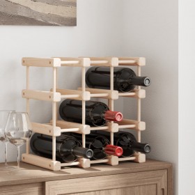 Botellero para 12 botellas madera maciza de pino 36x23x36 cm