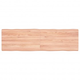 Tablero mesa madera tratada roble borde natural 140x40x6 cm