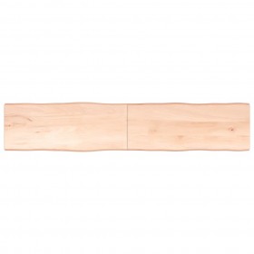 Tablero de mesa madera maciza roble borde natural 200x40x4 cm