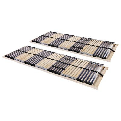 Somieres de láminas con 42 listones 7 zonas 2 uds 90x200 cm