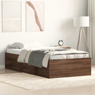 Estructura de cama roble marrón 90x200 cm