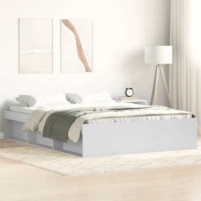 Estructura de cama blanca 140x200 cm