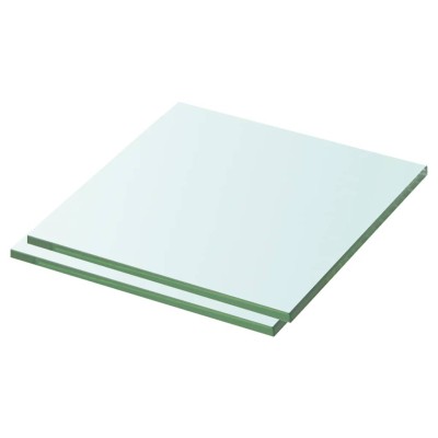 Estantes 2 unidades panel de vidrio transparente 30x25 cm