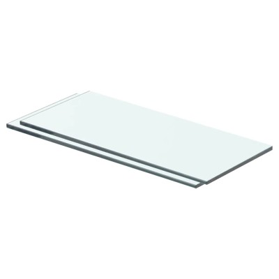 Estantes 2 unidades panel de vidrio transparente 40x12 cm