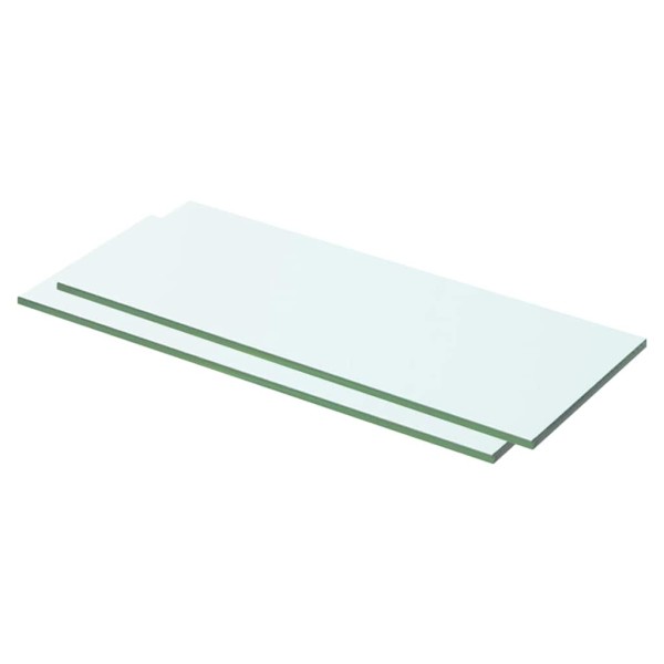 Estantes 2 unidades panel de vidrio transparente 50x15 cm