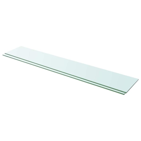 Estantes 2 unidades panel de vidrio transparente 110x20 cm