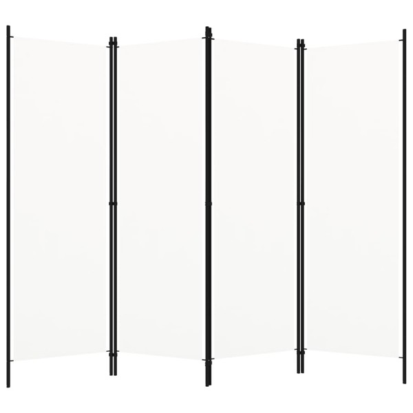 Biombo divisor de 4 paneles blanco 200x180 cm