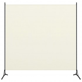 Biombo divisor de 1 panel blanco crema175x180 cm