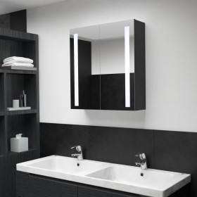 Mueble de baño con espejo LED 62x14x60 cm