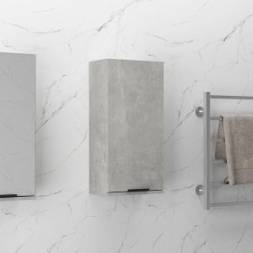 Armario de baño de pared gris hormigón 32x20x67 cm