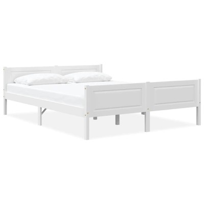 Estructura de cama sin colchón madera de pino blanco 120x200 cm