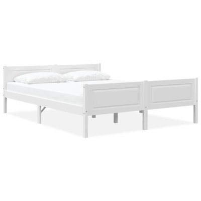 Estructura de cama sin colchón madera de pino blanco 140x200 cm