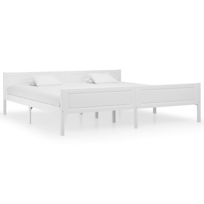 Estructura de cama sin colchón madera de pino blanco 200x200 cm