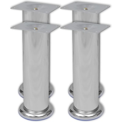 4x Patas de sofá redondas cromadas 180 mm