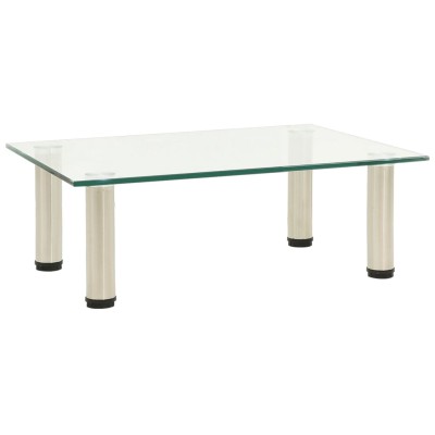 322760   TV Stand Transparent 40x35x17 cm Tempered Glass