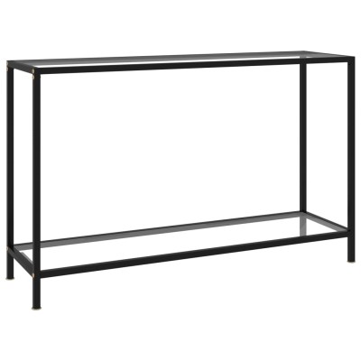 Mesa de consola transparente vidrio templado 120x35x75 cm
