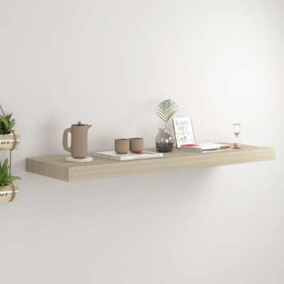 Estante flotante de pared MDF color roble 80x23,5x3,8 cm