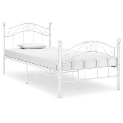Estructura de cama sin colchón metal blanco 90x200 cm