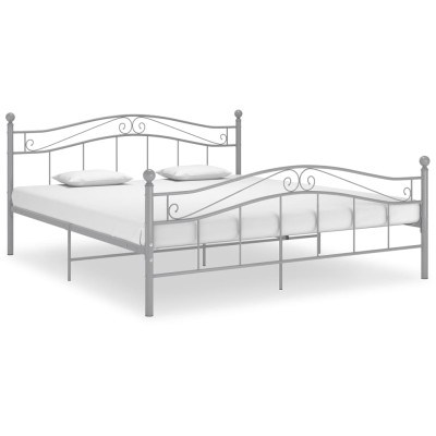 Estructura de cama sin colchón metal gris 160x200 cm