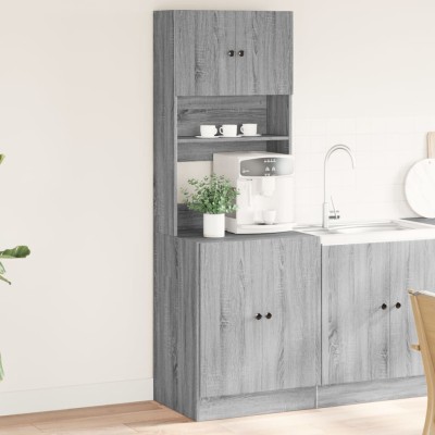 Mueble de cocina madera de ingeniería gris Sonoma 60x50x180 cm
