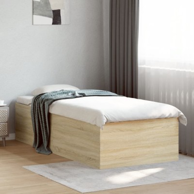 Estructura de cama madera de ingeniería roble Sonoma 100x200 cm