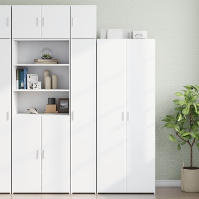 Armario estrecho madera de ingeniería blanco 30x42,5x225 cm