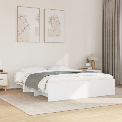 Estructura de cama sin colchón blanca 160x200 cm