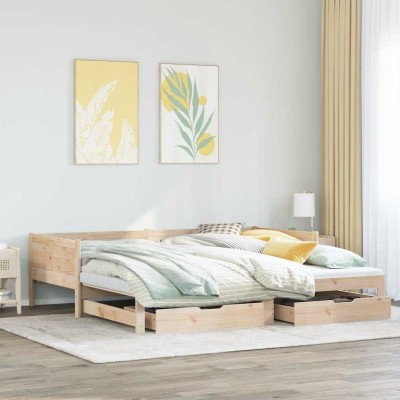 Sofá cama nido con cajones sin colchón 90x190 cm