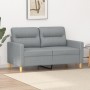 Sofá de 2 plazas de tela gris claro 120 cm