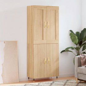 Enrejado con estantes madera maciza de abeto gris 55x30x140 cm