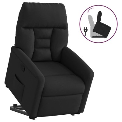 Sillón reclinable elevable tela negro