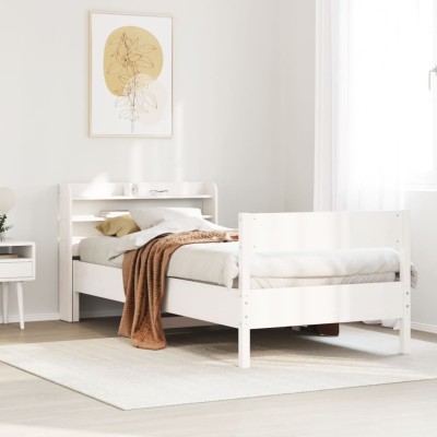 Estructura cama sin colchón madera maciza pino blanca 100x200cm