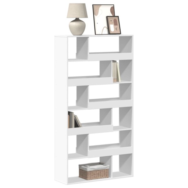 Estantería de madera de ingeniería blanca 100x33x187,5 cm