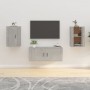 Muebles para TV de pared 2 uds gris hormigón 40x34,5x60 cm