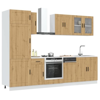 Mueble de cocina Kalmar 8 piezas artesanal roble