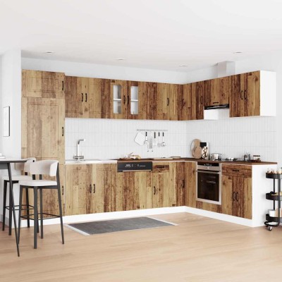 Gabinete de cocina con puerta 2 pcs Marrón 80 x 46 x 81.5 cm