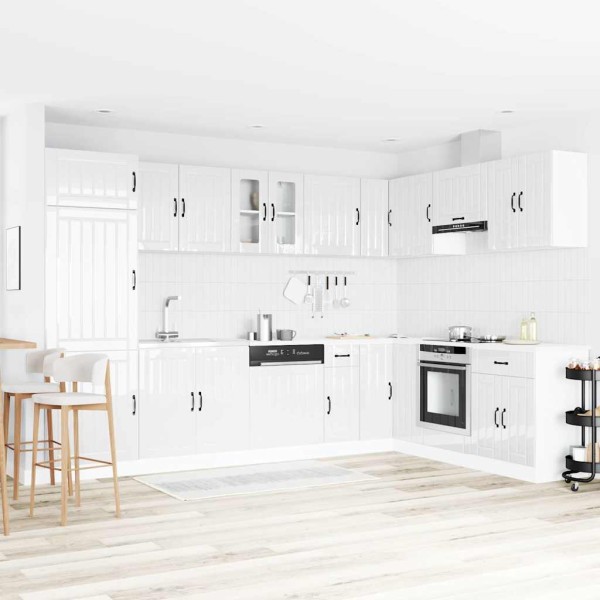 Gabinete de cocina con puerta 2 pcs Blanco 80 x 46 x 81.5 cm