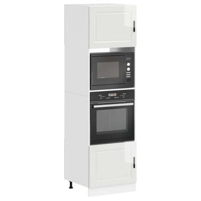 Armarios para horno 2 uds Porto blanco brillante