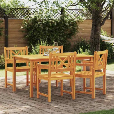 Silla de Jardín 4 pcs Marrón 56 x 56 x 90 cm